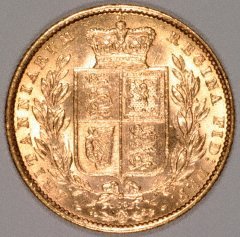 Reverse of 1871 Shield Sovereign